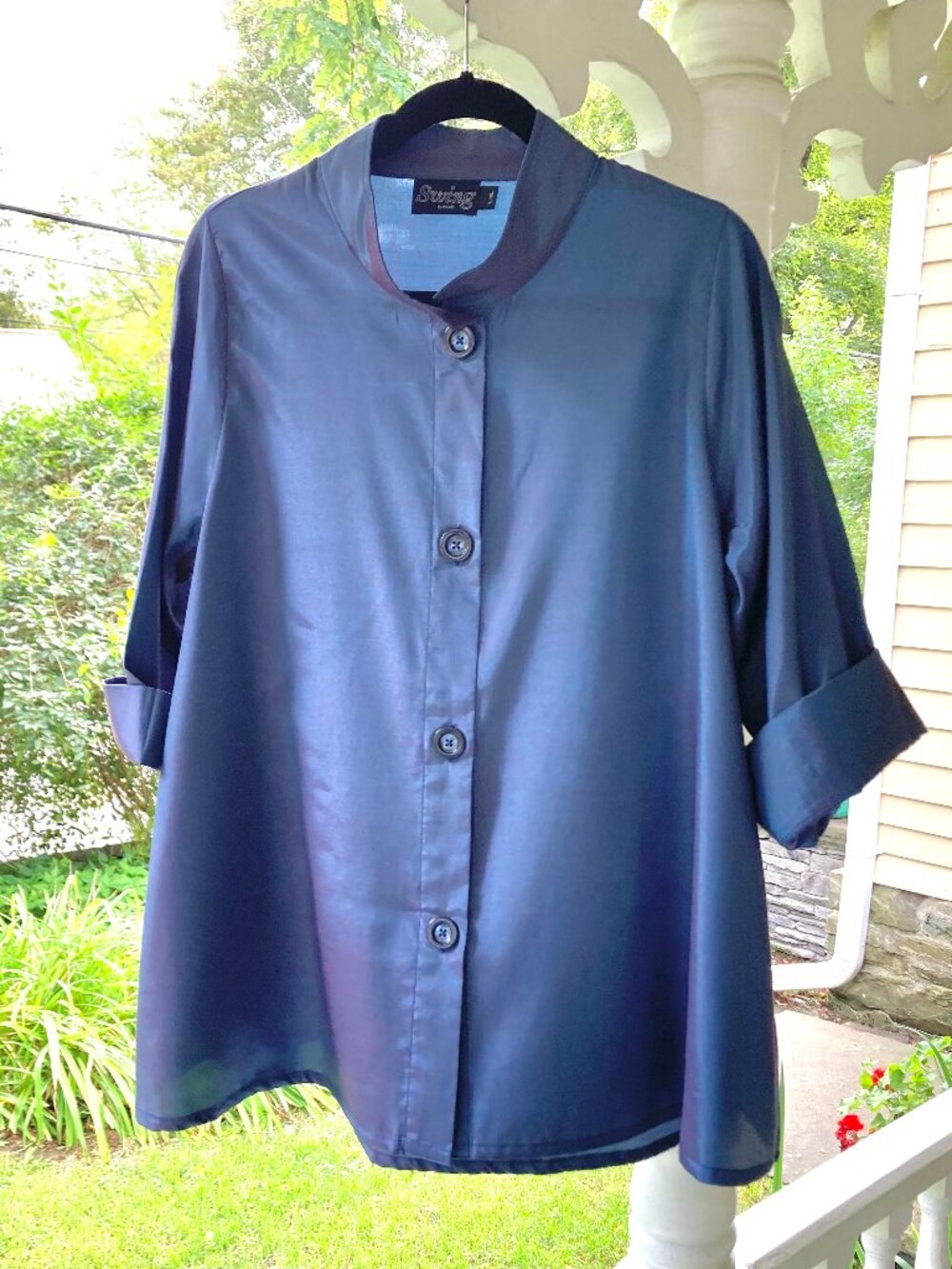Breeke Iridescent Swing Blouse/Jacket Top